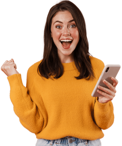 girl excited